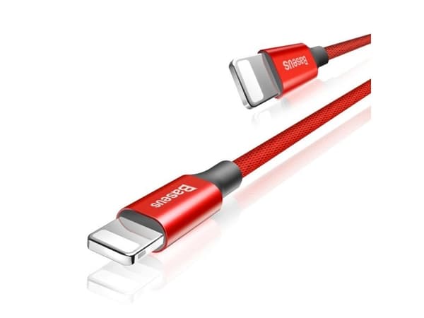Baseus Yiven, 1,8 m, Lightning, USB A, Hankjønn, Hankjønn, Rød