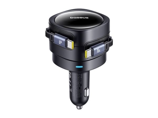 Baseus Enjoyment Max billaddare USB-C+USB-C 60W svart