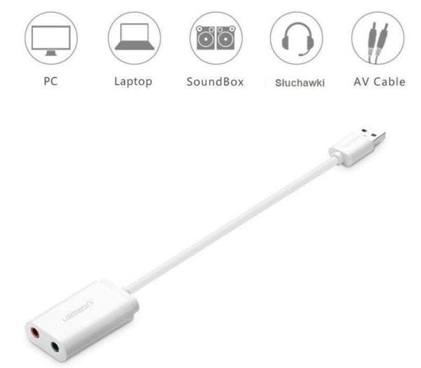 Ugreen - Lydkort - 16-bit - 48 kHz - stereo - USB 2.0