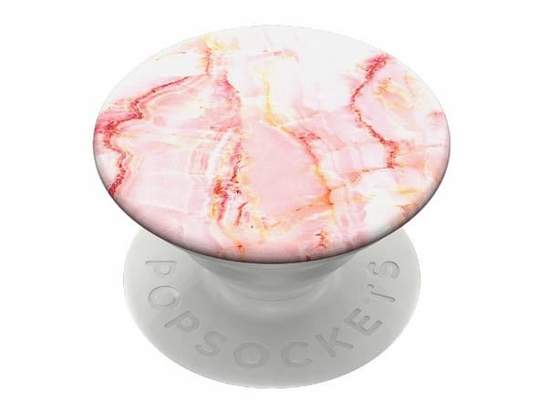 PopSockets Swappable PopGrip - Multifunksjonsholder for mobiltelefon - Rose Marble - rosa