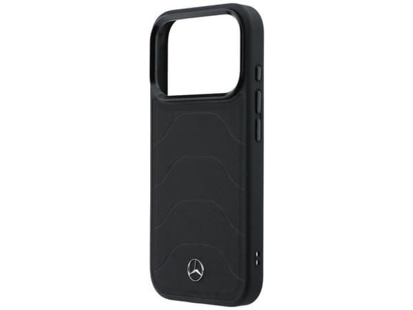Mercedes Leather Mesh with Bow Line MagSafe Case for iPhone 17 Pro Max - Black