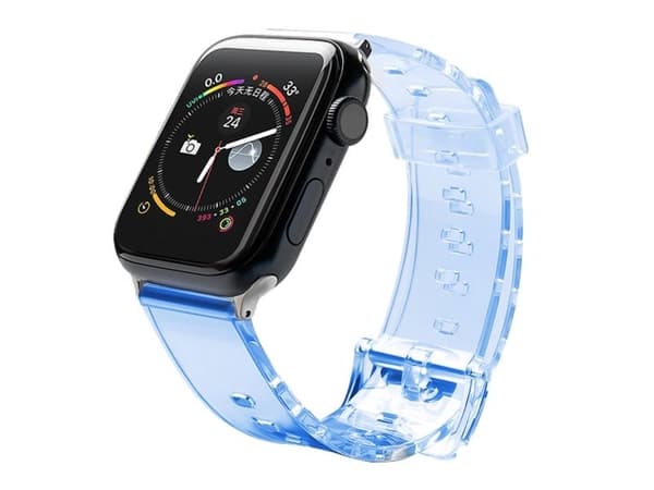 Hurtel silikonstropp armbånd til Apple Watch 42/44 mm - blå