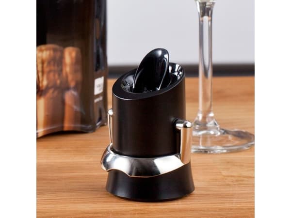 Vacu Vin Champagne Saver, Sort, Sølv