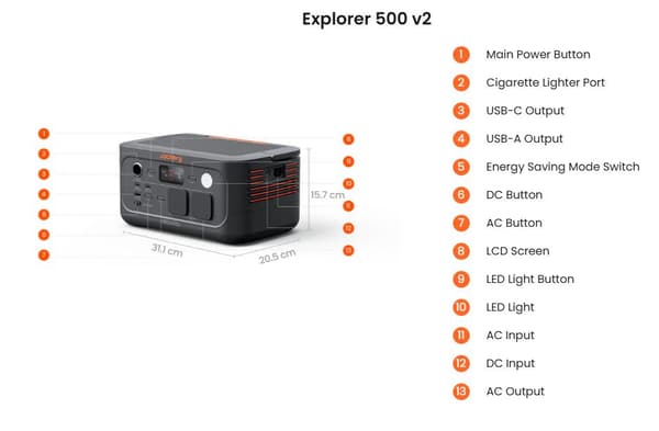 Jackery Portable power station - Explorer 500V2 EU