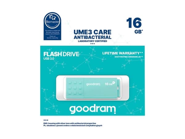 GOODRAM UME3 CARE - USB flash-enhet - 16 GB - USB 3.0