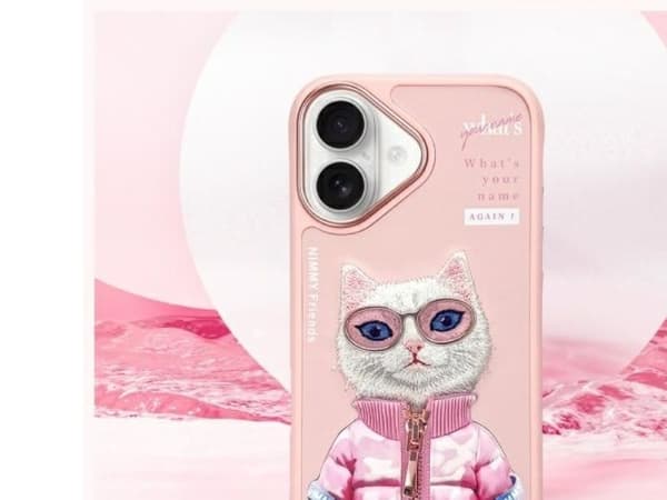 Nimmy Cool&Cute 2.0 kattedeksel til iPhone 16 - rosa