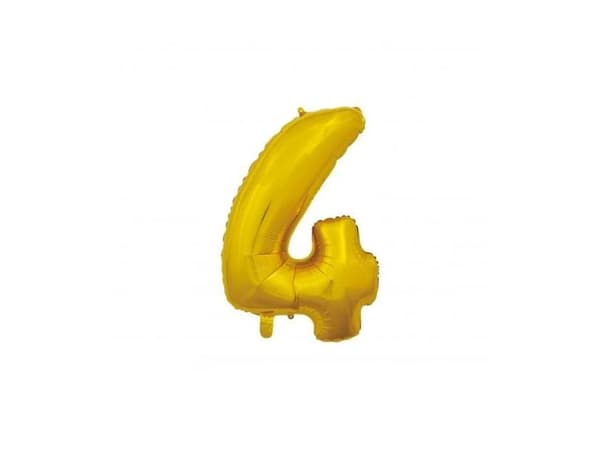 Folieballon 4 Guld 66 cm