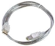 MicroConnect USB 2.0 - USB-kabel - USB (hane) till USB typ B (hane) - 5 m - transparent