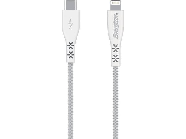Energizer HardCase - USB-C til Lightning-tilkoblingskabel MFi-sertifisert 2m (hvit)