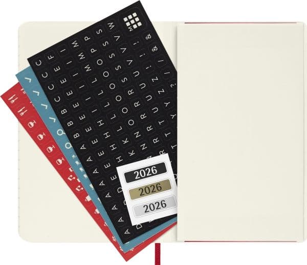 Classic Soft 12M Week Note Pocket Rød 2026