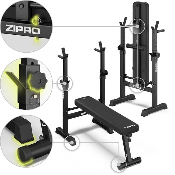 Sammenleggbar benk for vektstang Zipro Core