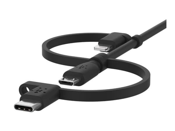 Belkin BoostCharge Universal - USB-kabel - USB hane till mikro-USB typ B, Lightning, USB-C hane - 1 m