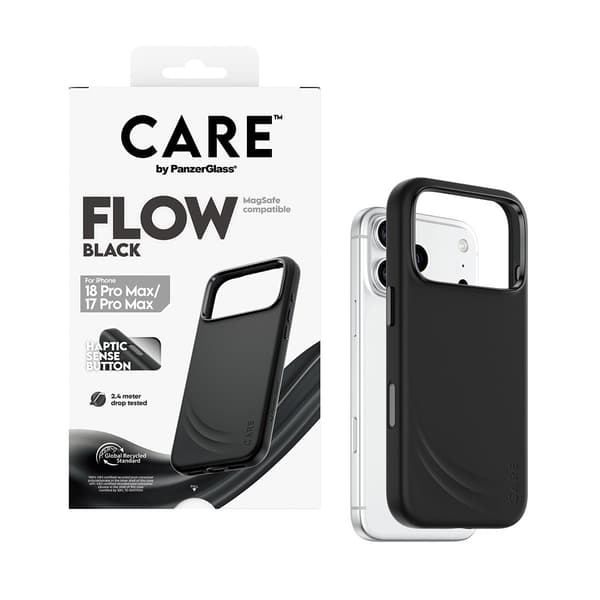 CARE by PanzerGlass Flow Case Schwarz m. MagSafe iPhone 18 Pro Max | 17 Pro Max