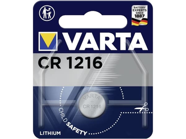 Varta Electronics - Paristot CR1216 - Li - 25 mAh