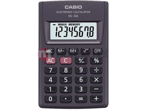 Casio HL-4A, Tasku, Perus, 8 lukua