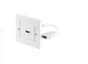 MicroConnect - Strömuttag - HDMI - vit