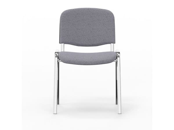 Spisestol Iso, grå med kromstolben