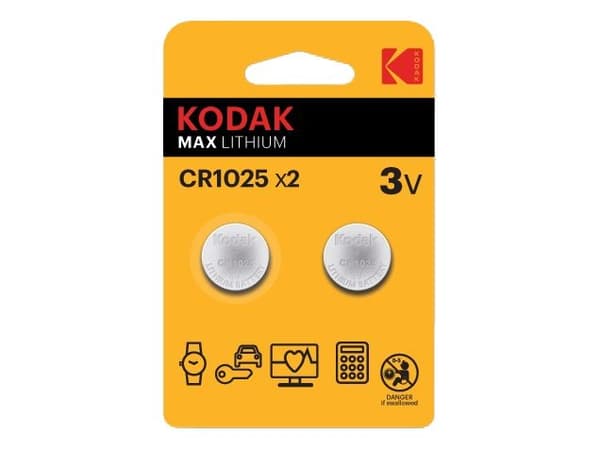 Kodak MAX - Batteri 2 x CR1025 - Li