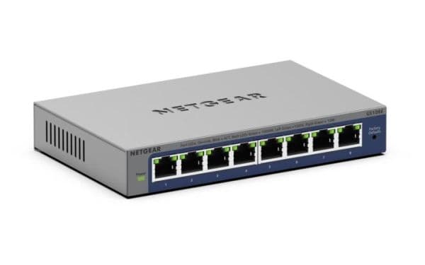 NETGEAR Plus GS108Ev4 - Switch - ohanterad - skrivbordsmodell, väggmonterbar