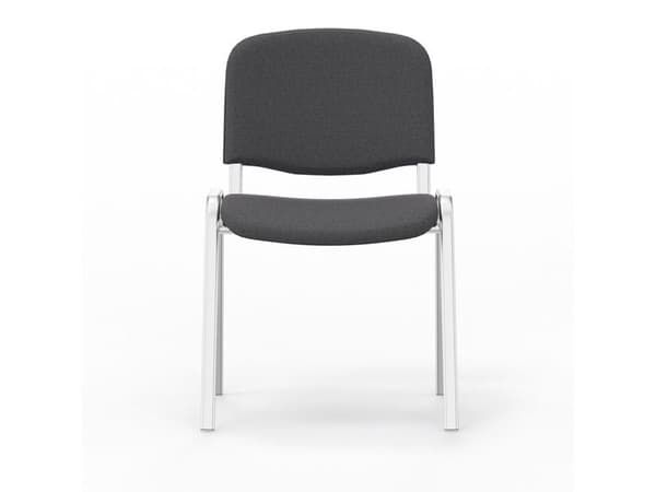 Iso stol, mørkegrå med alu-grå stolben