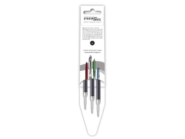 Refill, Pentel EnerGel, LRN7-3A, 0,35MM sort - (12 stk.)