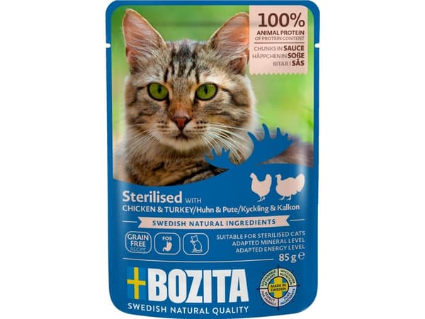 Bozita Sterilised Chicken & Turkey In Sauce Våtfoder 85g