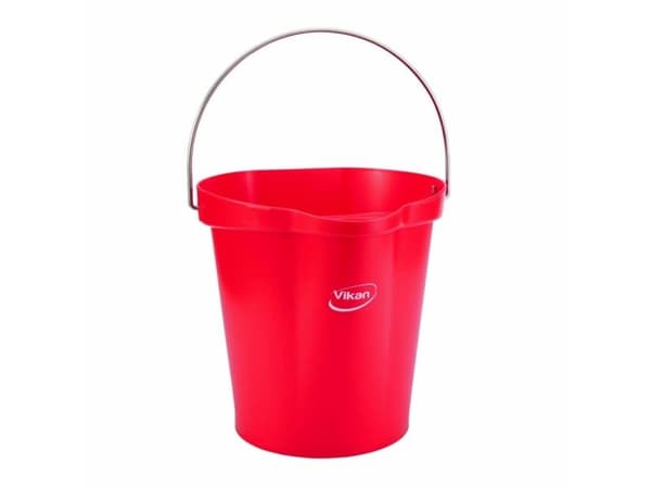 Spand til fødevarer, Vikan, 31,8x32,5cm, 12 l, rød, PP/rustfrit stål