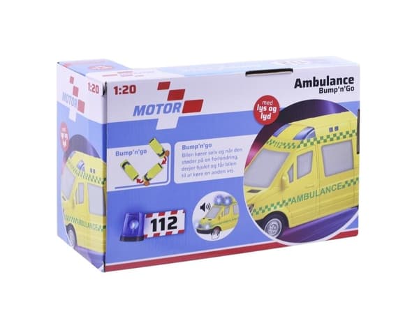 Ambulance bump n' go m/lys og lyd