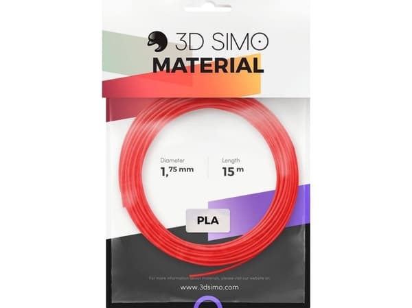 3DSimo 3DSimo PLA II -lanka – punainen, violetti, vihreä, 15 m