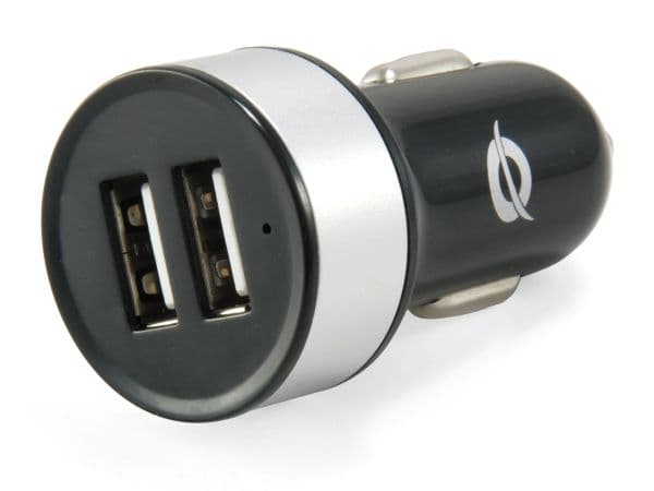 Conceptronic CUSBCAR2A USB Car Tablet Charger 2A - Strömadapter för bil - 2 A - 2 utdatakontakter (USB)