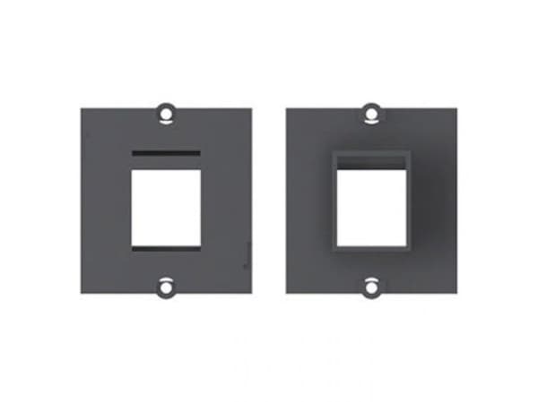 Custom module - 1xKeystone w/2 screws - Black