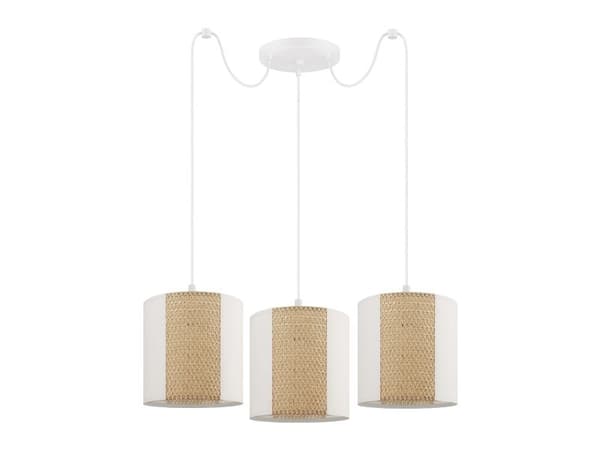 EGLO ANHEM kluster 3L E27 vit/havgräs/papper