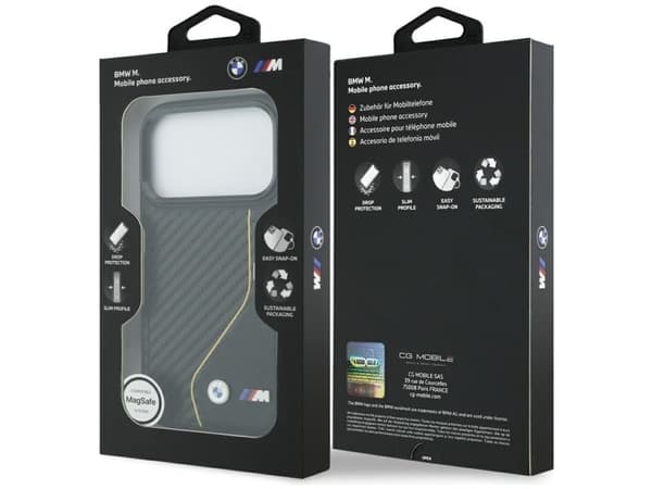 BMW M Carbon Line & Logo MagSafe-etui til iPhone 17 Pro - gul
