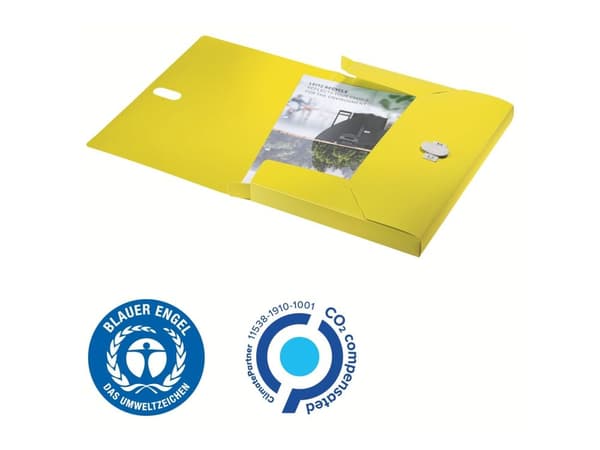 Arkivæske Leitz Recycle A4 PP gul - (5 stk.)