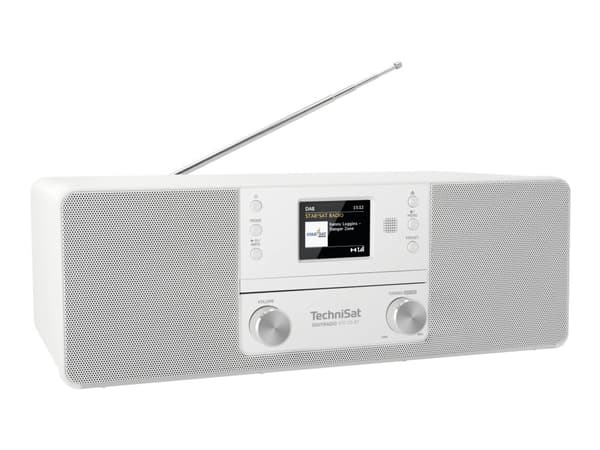 TechniSat DigitRadio 370 CD BT - Ljudsystem - 2 x 5 Watt - vit