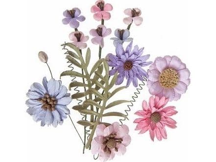 Färdiga pappersblommor 12 st