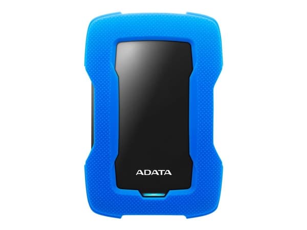 ADATA HD330 - Hårddisk - 1 TB - extern (portabel) - USB 3.1 - 256 bitars AES - blå