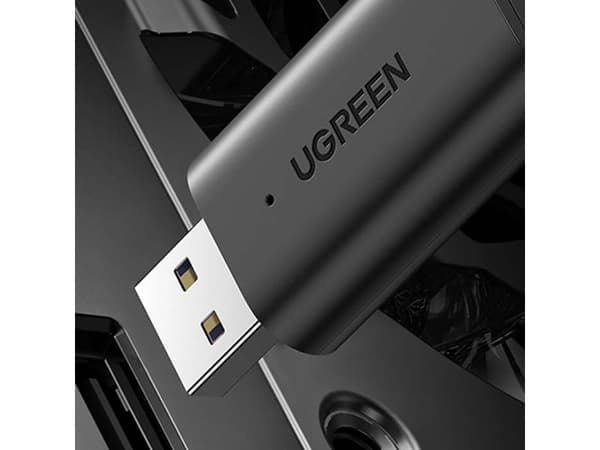 Bluetooth-adapter Ugreen sender Bluetooth 5.1 + lydadapter 3,5 mm mini jack svart (UGR1207BLK)