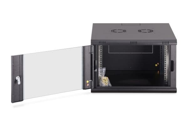 DIGITUS Dynamic Basic DN-19 07U-6/6-EC-SW - Rack skåp - väggmontering - RAL 9005 - 7U - 19"