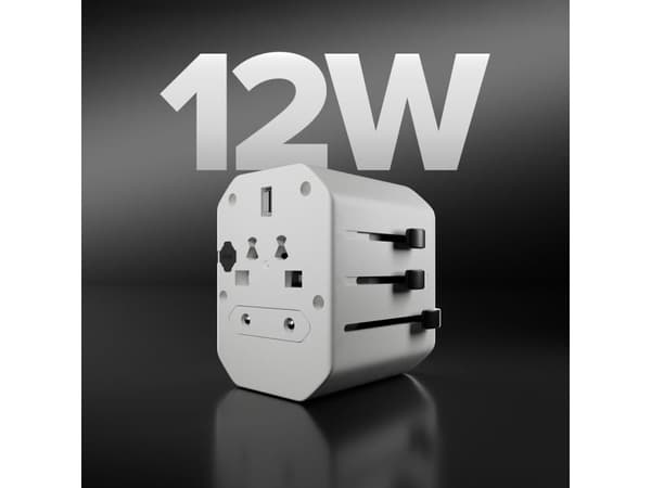 SBS TEADAPTUSBTCUNI USB-C till USB-A universell reseadapter - Vit