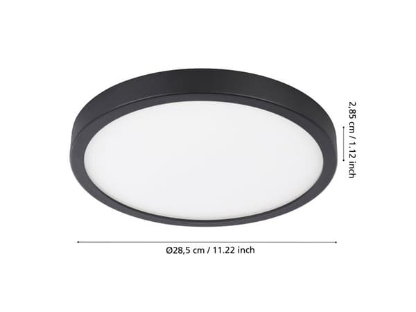 EGLO ARGOLIS 2 UDE LOFT Ø285 SORT