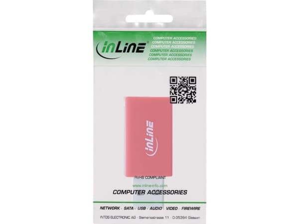 InLine 31653, USB-A, USB-A, Rød