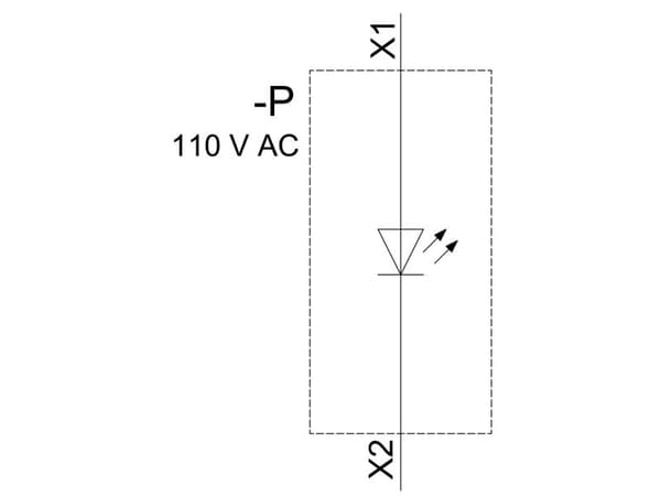 LED-moduuli 3SU1 110V etupaneeli sininen