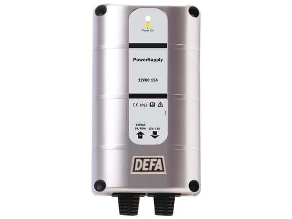 DEFA powersupply 12v 1x15a, schuko