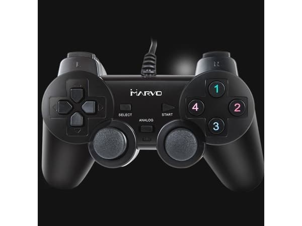 Marvo GT-006, Spelplatta, PC, Analog, Menu button, Mode button, Options button, Strömknapp, Turbo button, Kabel, USB