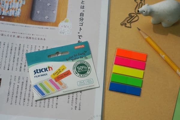 5-color neon self-adhesive index tabs