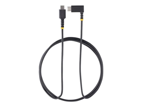 StarTech 6ft (2m) USB C Charging Cable Right Angle, 60W PD 3A, Heavy Duty Fast Charge USB-C Cable, USB 2.0 Type-C, Durable and Rugged Aramid Fiber,...