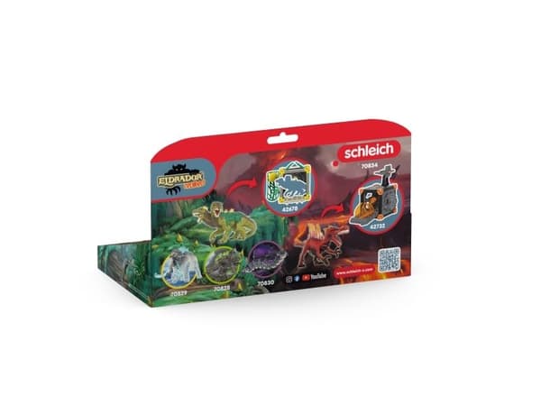 Schleich Fire Saurian vs. Jungle Lizard