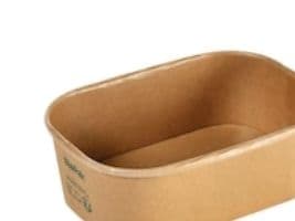 Papbeholder til mad Duni Brick Box Medium, brun, 750ml, 50 stk