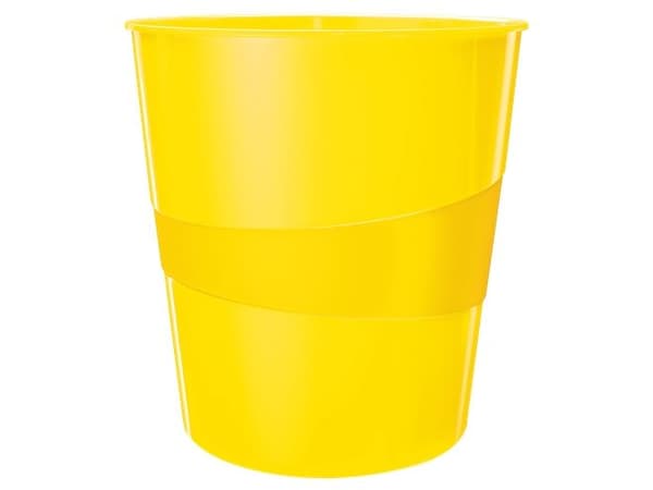 Papirkurv Leitz Plus 15 ltr. WOW gul - (6 stk.)